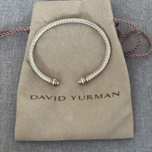David Yurman Cable Bracelet Sliver/ Gold - Picture 2 of 4